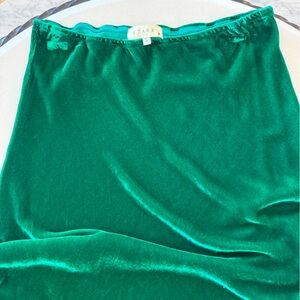 Green Velvet Skirt